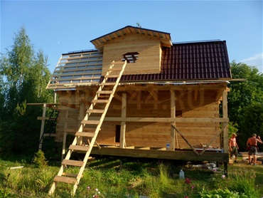 Строительство дома. Дом 6х9 м. Калужское шоссе, снт Ранет