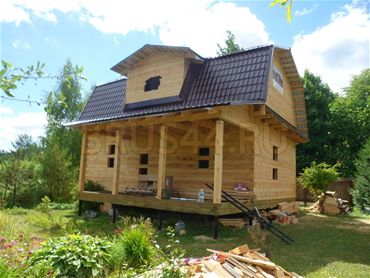 Строительство дома. Дом 6х9 м. Калужское шоссе, снт Ранет