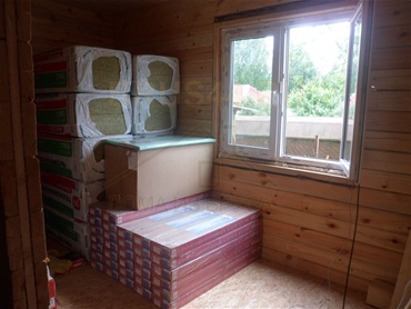 Внутренняя отделка. Дом 9x9 м. Калужское шоссе, Вороново, снт Ранет