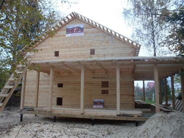 Строительство дома. Дом 9x9 м. Калужское шоссе, Вороново, снт Ранет
