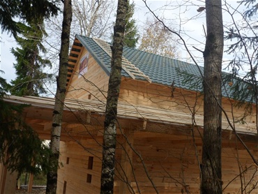 Строительство дома. Дом 9x9 м. Калужское шоссе, Вороново, снт Ранет