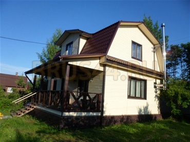 Внешняя отделка. Дом 6х9 м. Калужское шоссе, снт Ранет