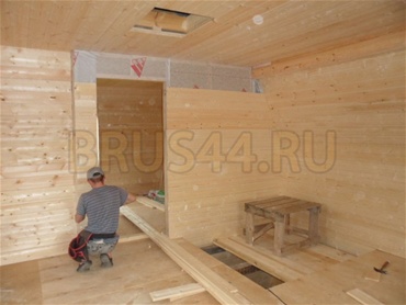 Внутренняя отделка. Дом 6х9 м. Калужское шоссе, снт Ранет